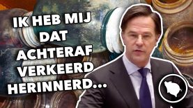 Mark Rutte: Ik heb niet gelogen maar heb het mij verkeerd herinnerd