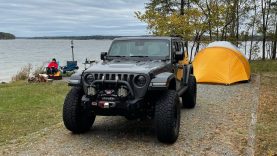 Camping with the Jeep, Touring the Tent & Cooking in Gale Force Winds