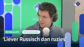 ‘Praten over een vredesmissie vond onze blonde Poetinpapegaai prematuur’ | Druktemaker | NPO Radio 1