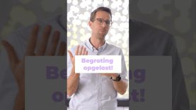 Zo lossen we de begroting op! 🥳